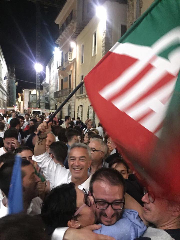 Nazario Pagano festeggia a l'Aquila