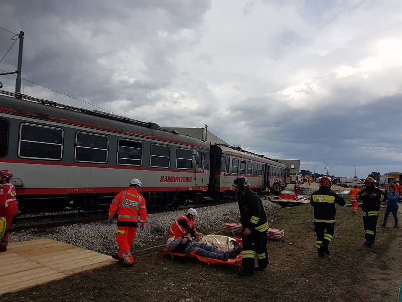 simulazione incidente ferroviario