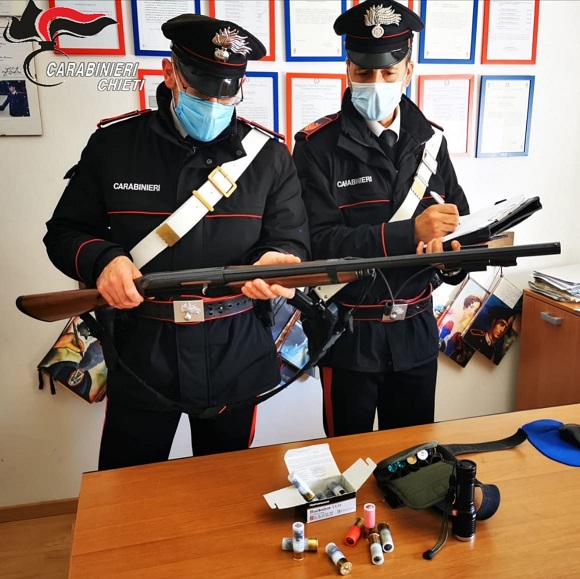 Sequestro-armi-al-bracconiere-di-Miglianico