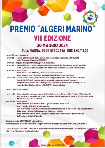 locandina premio Algeri Marino