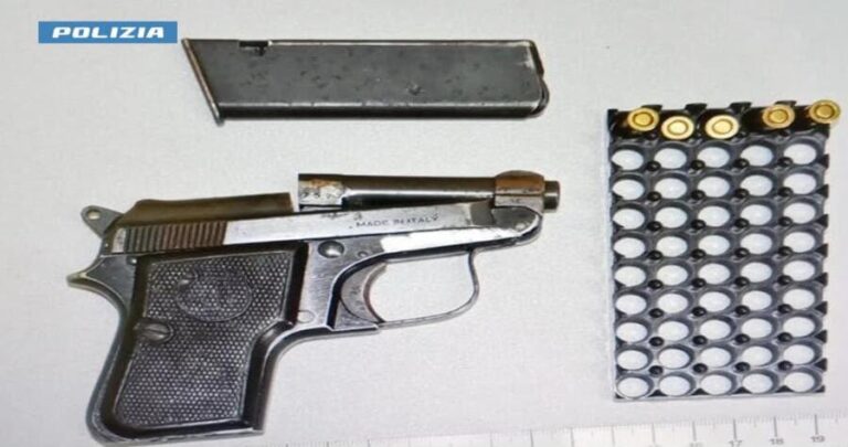 Pescara pistola sequestrata